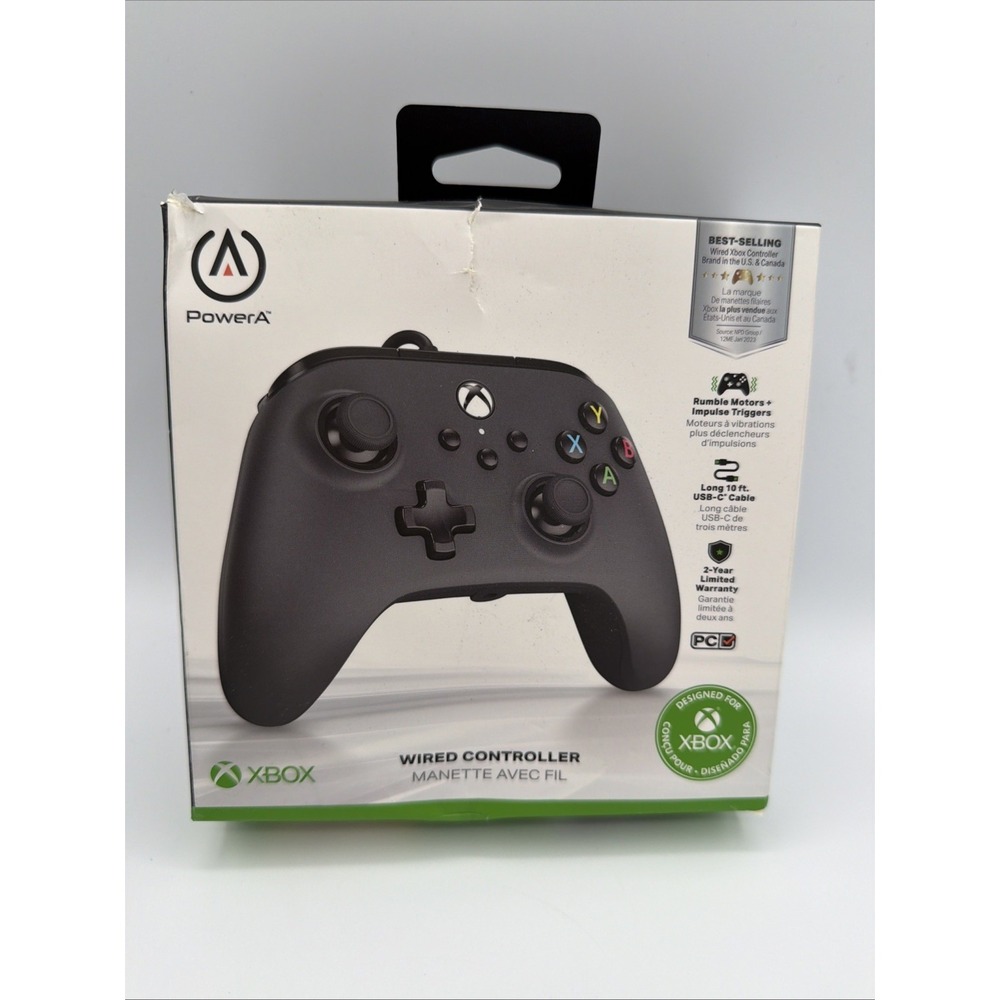 PowerA Enhanced Wired Controller for Xbox One Series X/S - Black Box Damage